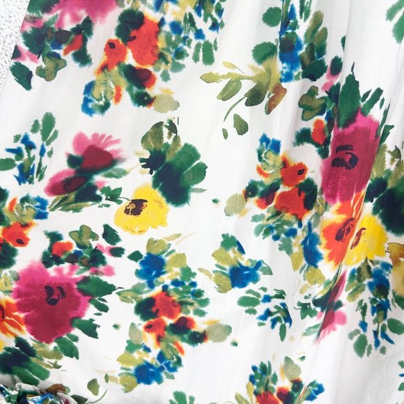 Cara Cara Claire Tiered Floral Pattern Dress in Ivory Bouquet - Picture 5 of 12